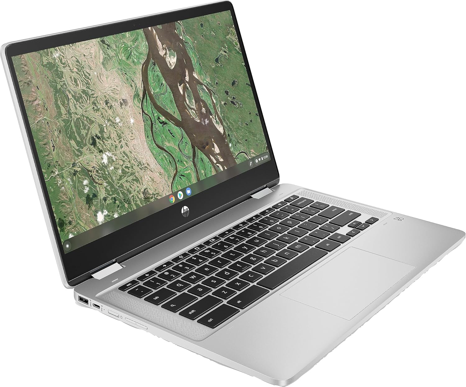 Chromebook X360 14B 14/Inch HD 2-In-1 Touchscreen(Intel Celeron N4500,4GB RAM,128GB Storage(64Gb Emmc + 64GB SD Card),Webcam)Home&Education Laptop,13.5-Hr Battery Life,Ist SD Card,Chrome OS Silver