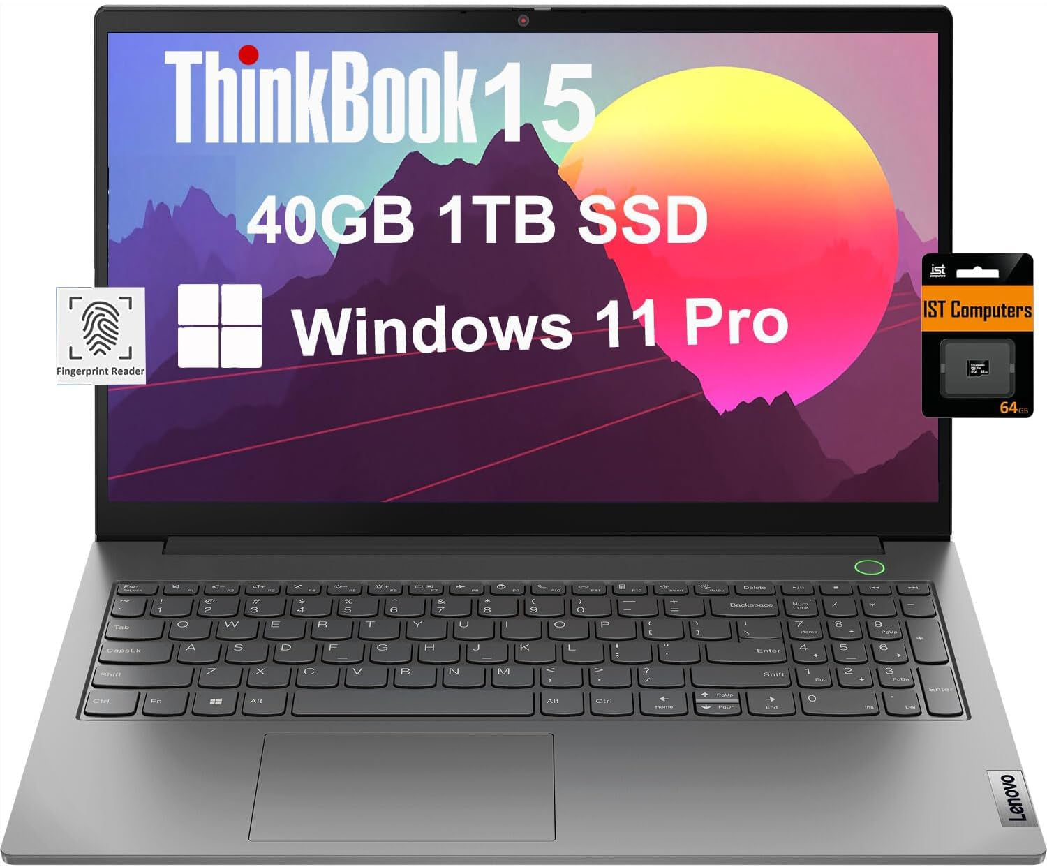 Thinkbook 15 Gen 4 15.6" FHD (12Th Gen Intel 10-Core I7-1255U, 40GB RAM, 1TB Pcie SSD, Narrow Bezel IPS) Business Laptop, 1080P Webcam, Fingerprint, IST SD Card, Win 11 Pro, Grey - 2024