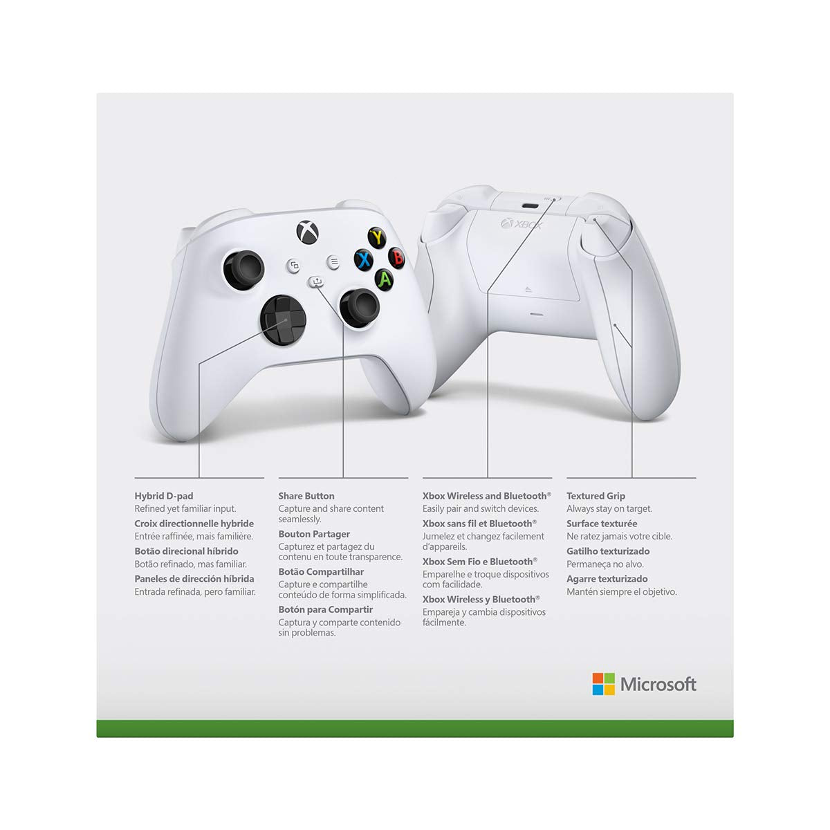 Core Wireless Gaming Controller – Robot White–  Series X|S,  One, Windows PC, Android, and Ios