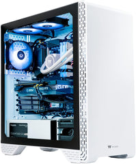 Glacier 360 Liquid-Cooled PC (AMD Ryzen 5 5600X, RTX 3060, 16GB 3600Mhz DDR4 Toughram RGB Memory, 1TB Nvme M.2, Wifi, Win 10 Home) Gaming Desktop Computer S3Wt-B550-G36-Lcs,White