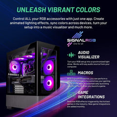 Azure Gaming PC Desktop – Intel Core I9 13900K 3.0 Ghz, NVIDIA RTX 4090, 2TB NVME Gen4 SSD, 64GB DDR5 RAM RGB, 1000W Gold PCIE 5.0 PSU, 360Mm AIO, 11AC Wi-Fi, Windows 11 Home 64-Bit