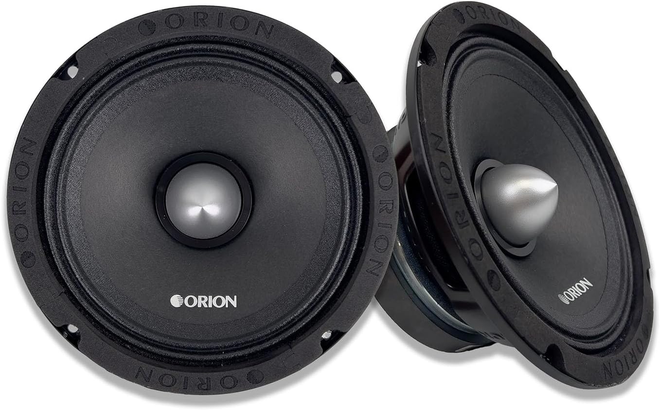 Cobalt CM65 High Efficiency 6.5" Mid-Range Bullet Loudspeakers, 1000W Max Power, 250W RMS, 4 Ohm, 1.5" Voice Coil - Pro Car Audio Stereo, Midrange Speakers (Pair)