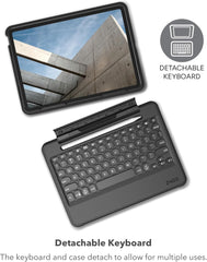 Rugged Book Ipad 10.9" (Gen 10) Case - Durable Wireless Keyboard Case, Military-Grade Drop Protection, Multi-Device Pairing, Detachable Backlit Keyboard, Black