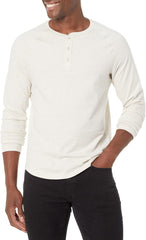 Men'S Slim-Fit Long-Sleeve Henley Shirt