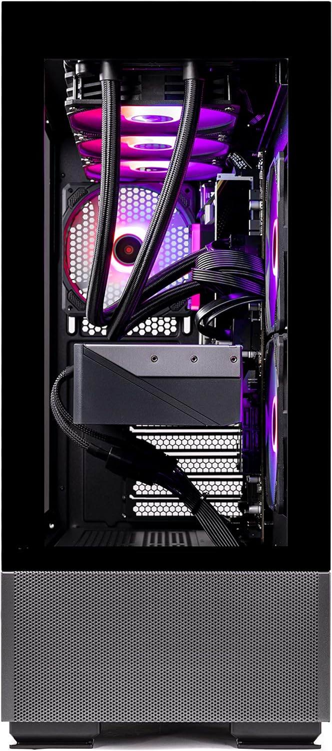 Azure Gaming PC Desktop – Intel Core I9 13900K 3.0 Ghz, NVIDIA RTX 4090, 2TB NVME Gen4 SSD, 64GB DDR5 RAM RGB, 1000W Gold PCIE 5.0 PSU, 360Mm AIO, 11AC Wi-Fi, Windows 11 Home 64-Bit