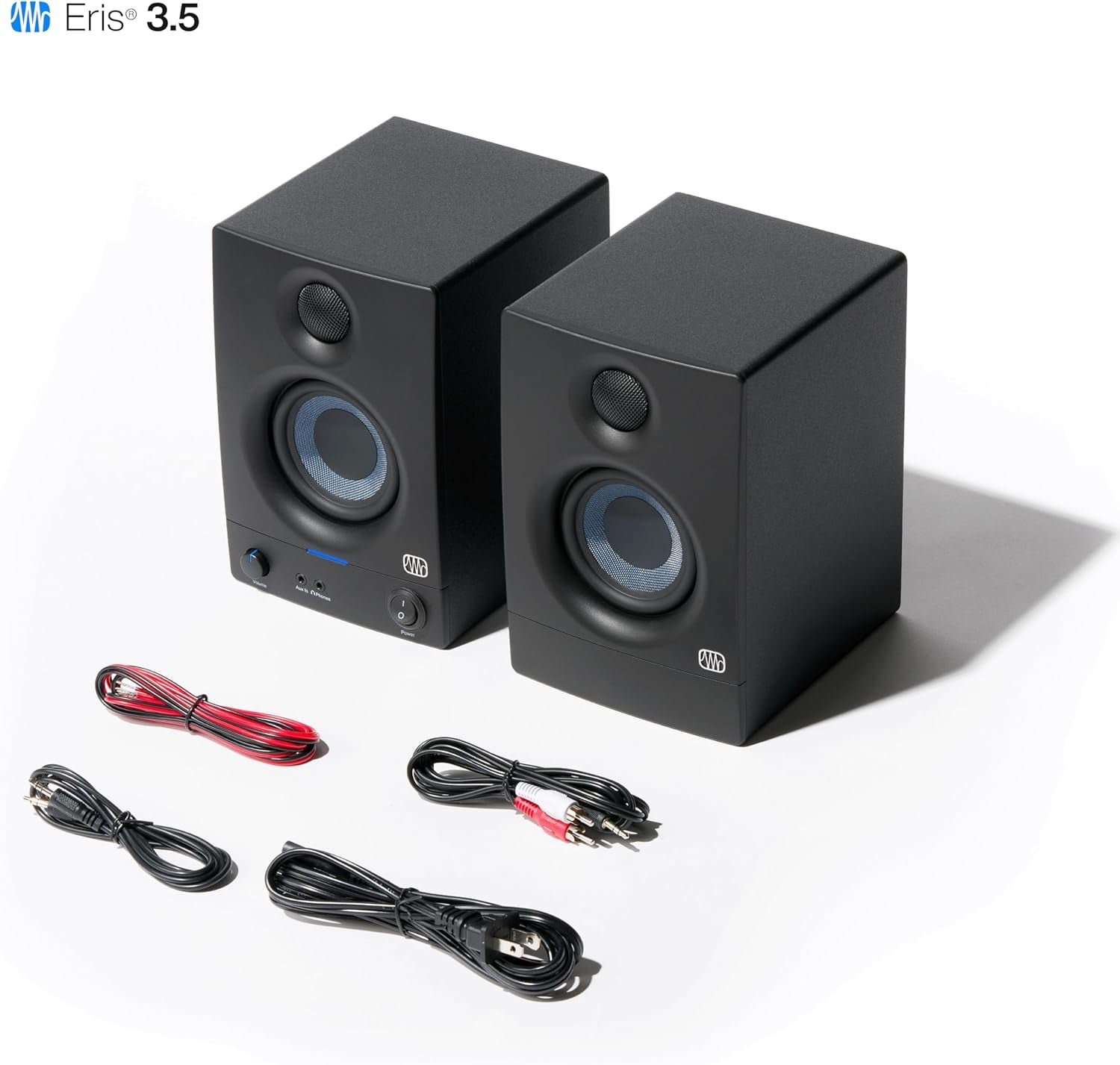 Eris 3.5 Studio Monitors, Pair — Powered, Active Monitor Speakers for near Field Music Production, Desktop Computer, Hi-Fi Audio