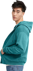 Mens Ecosmart Fleece Full-Zip Hoodie, Zip-Up Hooded Sweatshirt