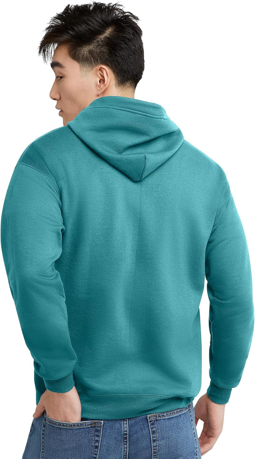 Mens Ecosmart Fleece Full-Zip Hoodie, Zip-Up Hooded Sweatshirt